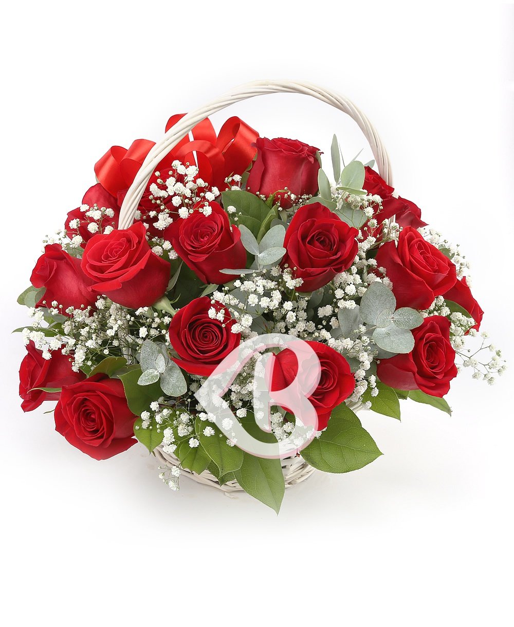 Imaginea produsului Coşuleţ Cu 23 Trandafiri Decoraţi