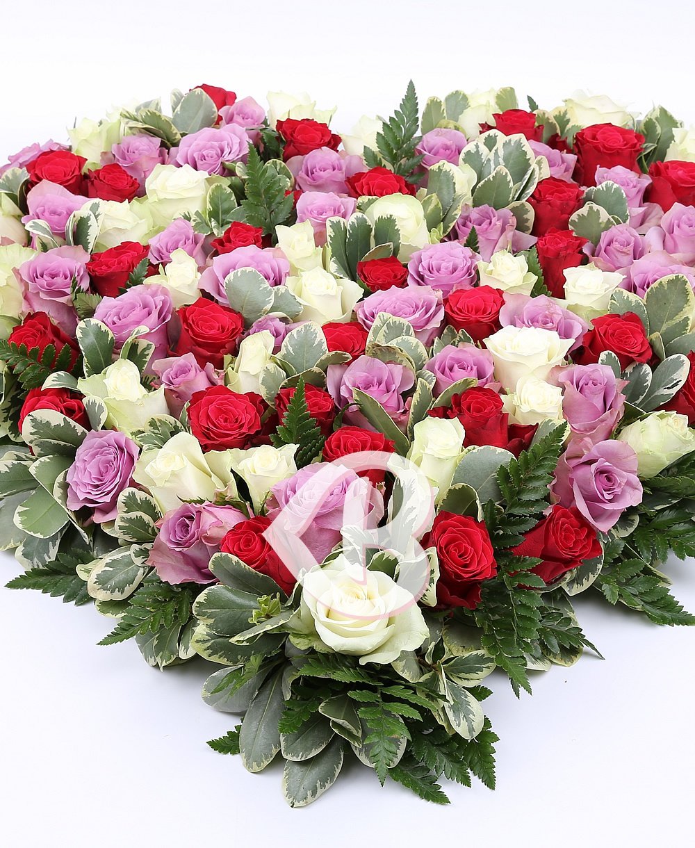 Imaginea produsului Inimă Multicoloră Trandafiri