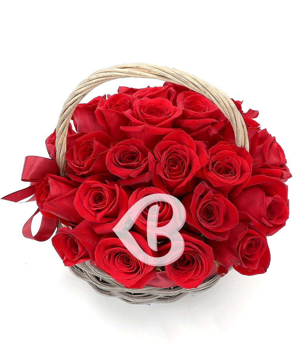 Imaginea produsului 23 Trandafiri Roșii In Coș