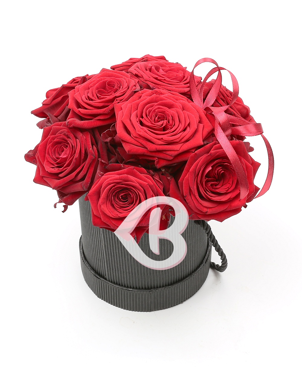 Imaginea produsului Cutie Cu 9 Trandafiri Roșii