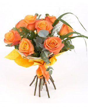 Imaginea produsului 9 Trandafiri Portocalii Ornați Imaginea produsului 9 Trandafiri Portocalii Ornați