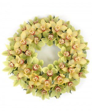 Imaginea produsului Colac Funerar Din Orhidee Galbene Imaginea produsului Colac Funerar Din Orhidee Galbene