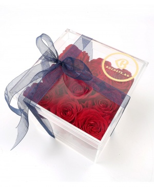 Imaginea produsului Cutie Acrilică Cu 9 Trandafiri Criogenați Imaginea produsului Cutie Acrilică Cu 9 Trandafiri Criogenați