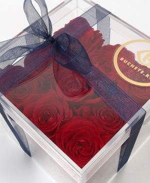 Imaginea produsului Cutie Acrilică Cu 9 Trandafiri Criogenați