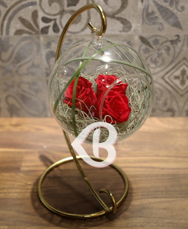 Imaginea produsului Glob Cu Trei Trandafiri Criogenați