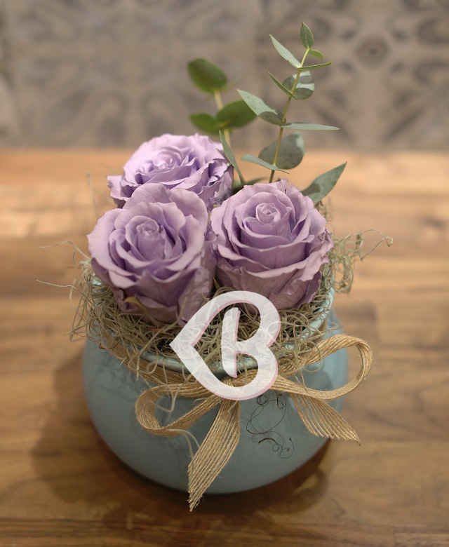 Imaginea produsului Vas Trei Trandafiri Criogenați Mov