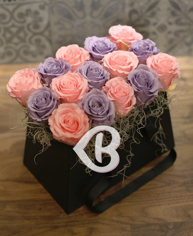 Imaginea produsului 15 Trandafiri Criogenați Mov Roz