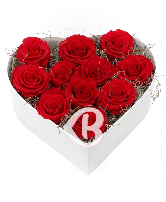 Imaginea produsului Inimă Cu 11 Trandafiri Criogenați