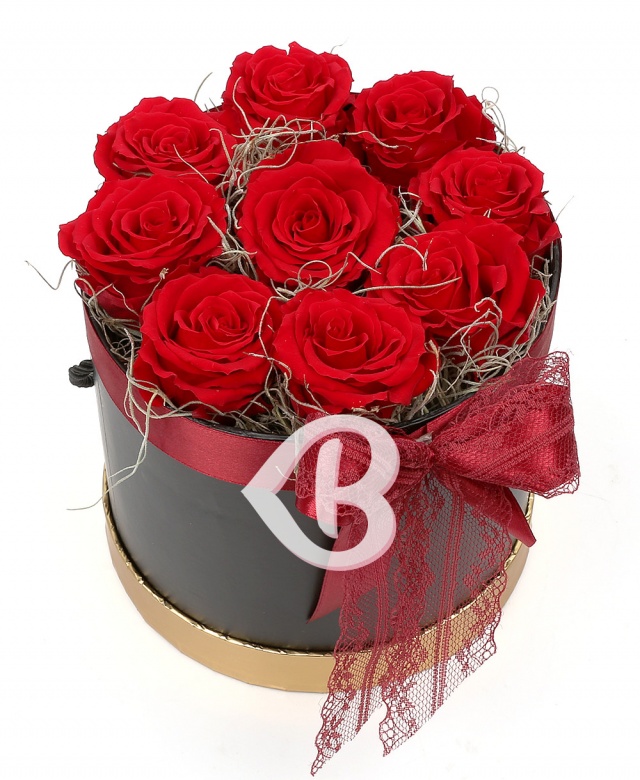 Imaginea produsului Cutie 9 Trandafiri Roșii Criogenați